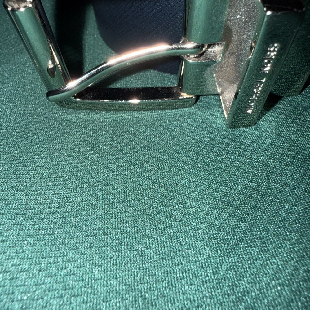Michael Kors Silver and Dark Brown Belt